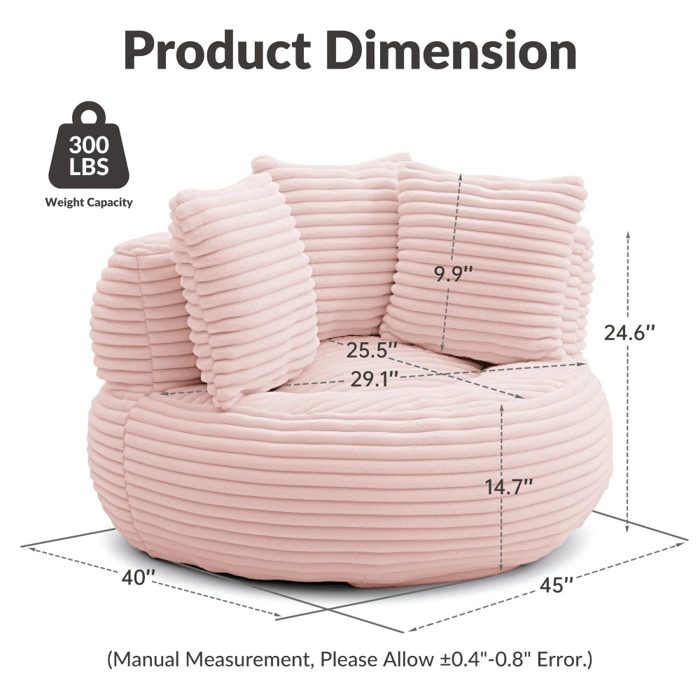 Corduroy Bean Bag Chair