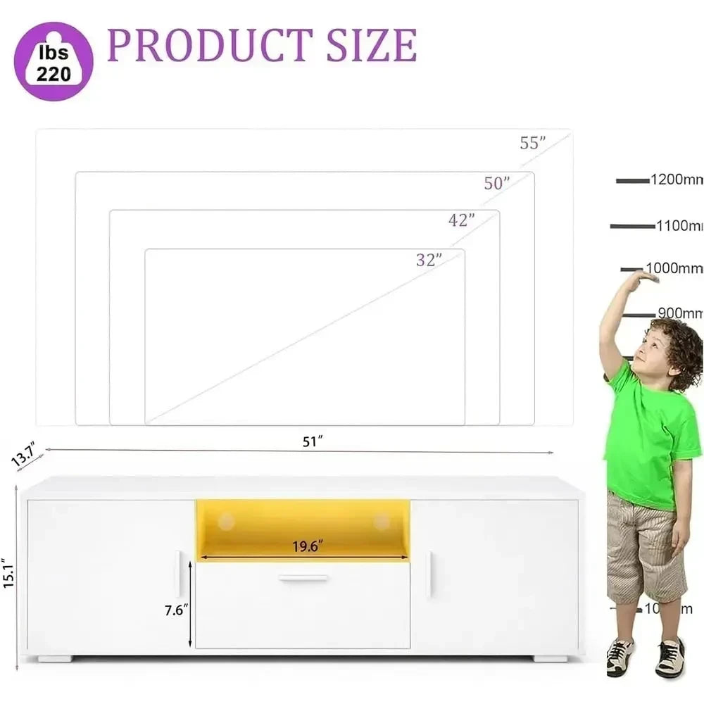 Modern LED Entertainment Console